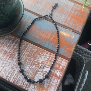 Black beaded necklace